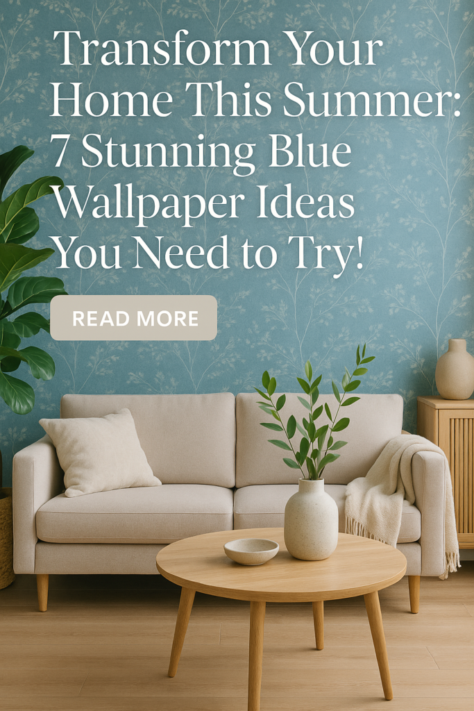 Transform Your Home This Summer: 7 Stunning Blue Wallpaper Ideas You Need to Try!