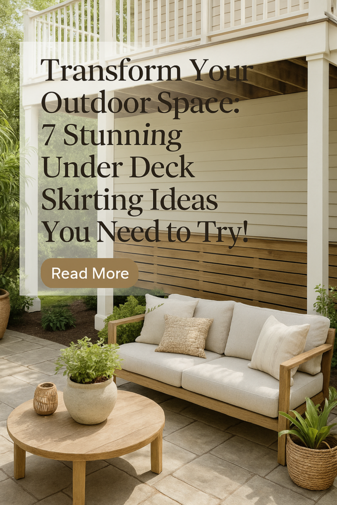 Transform Your Outdoor Space: 7 Stunning Under Deck Skirting Ideas You Need to Try!