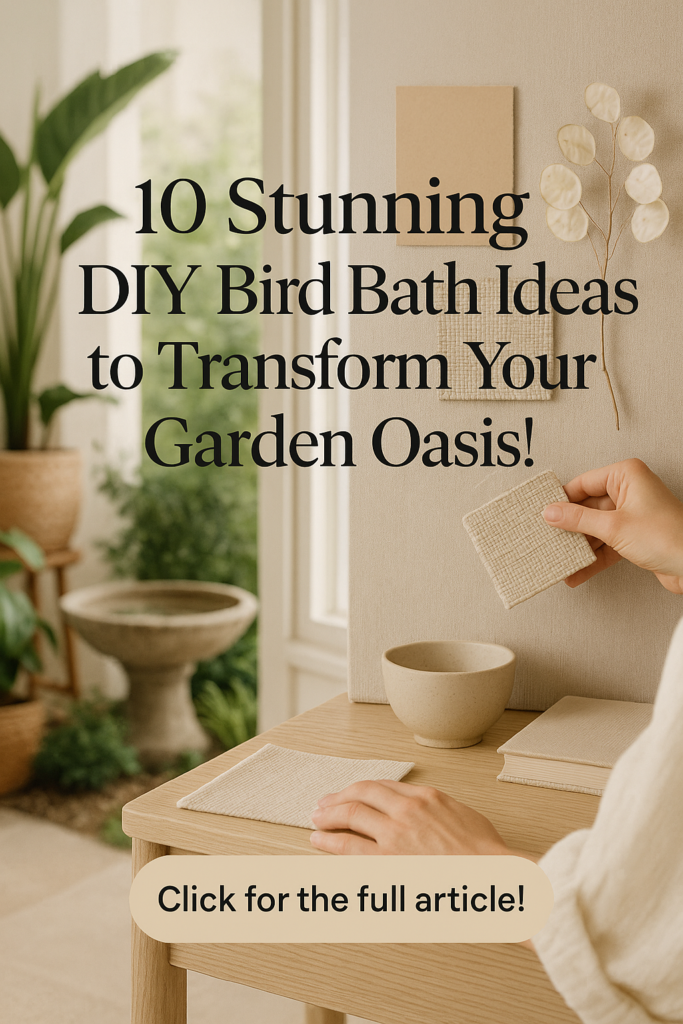 10 Stunning DIY Bird Bath Ideas to Transform Your Garden Oasis!