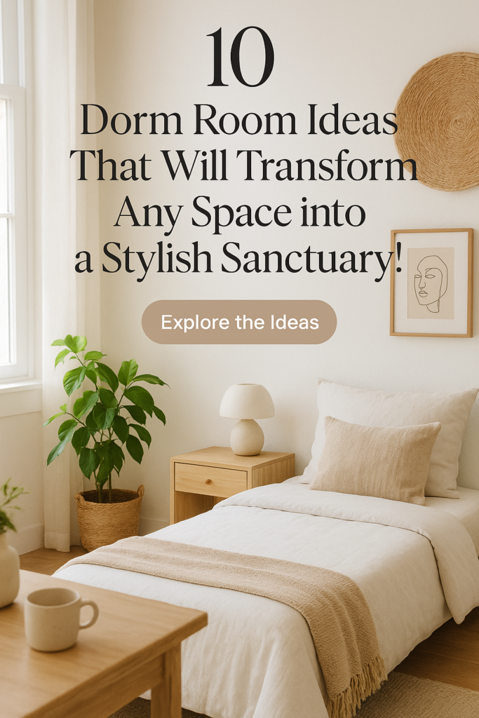 10 Dorm Room Ideas That Will Transform Any Space into a Stylish Sanctuary!