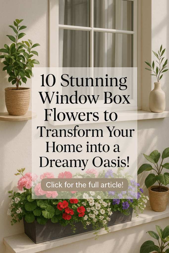 10 Stunning Window Box Flowers to Transform Your Home into a Dreamy Oasis!