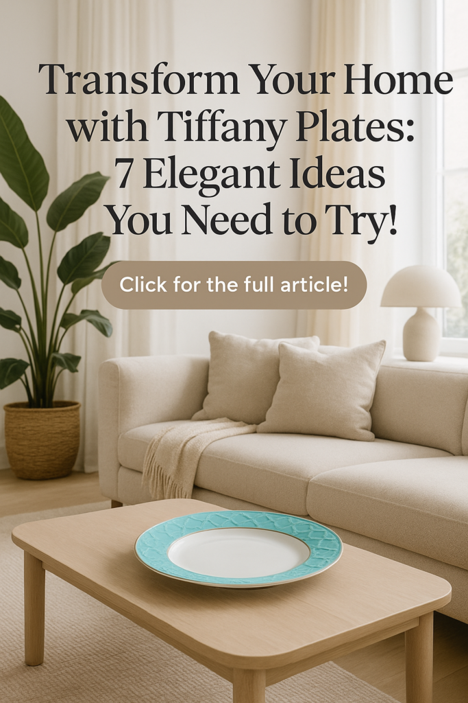 Transform Your Home with Tiffany Plates: 7 Elegant Ideas You Need to Try!