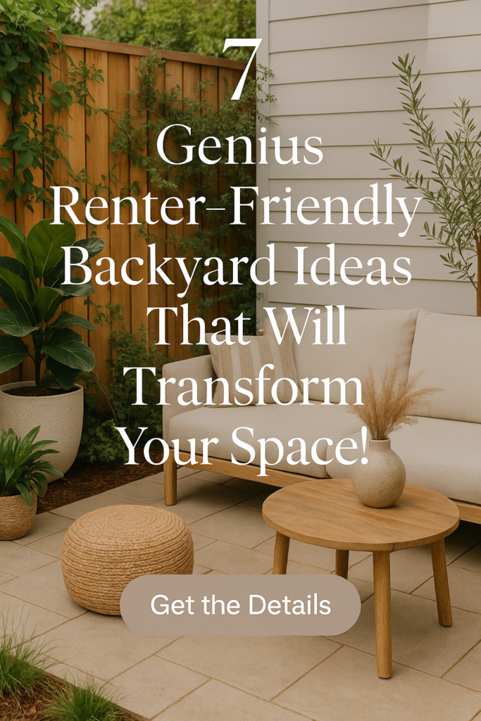 7 Genius Renter-Friendly Backyard Ideas That Will Transform Your Space!