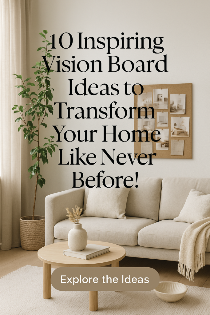 10 Inspiring Vision Board Ideas to Transform Your Home Like Never Before!