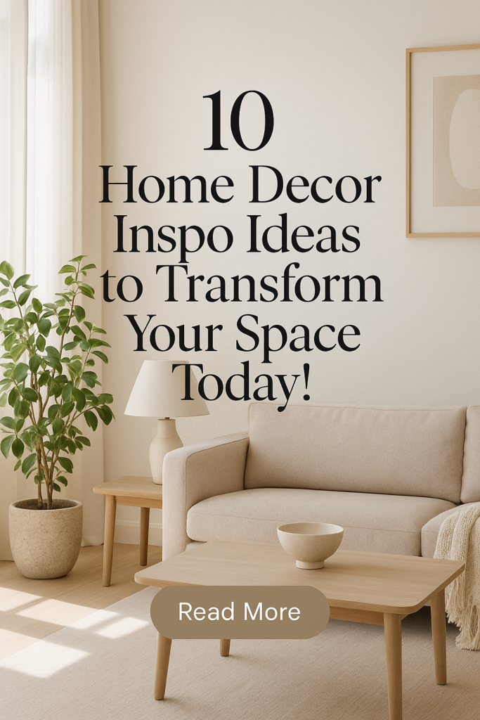 10 Home Decor Inspo Ideas to Transform Your Space Today!