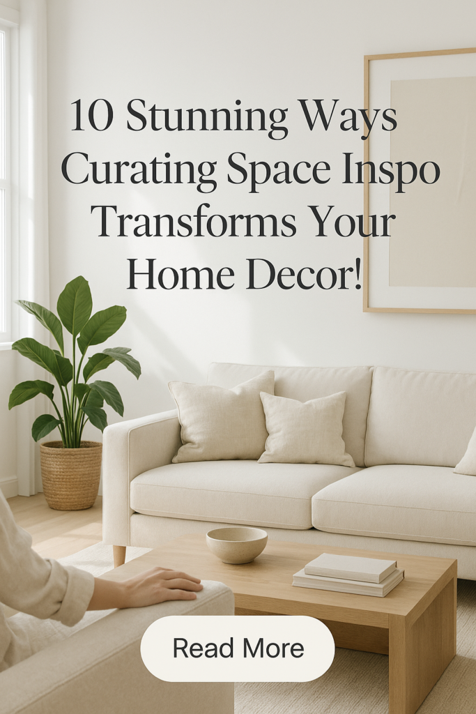 10 Stunning Ways Curating Space Inspo Transforms Your Home Decor!