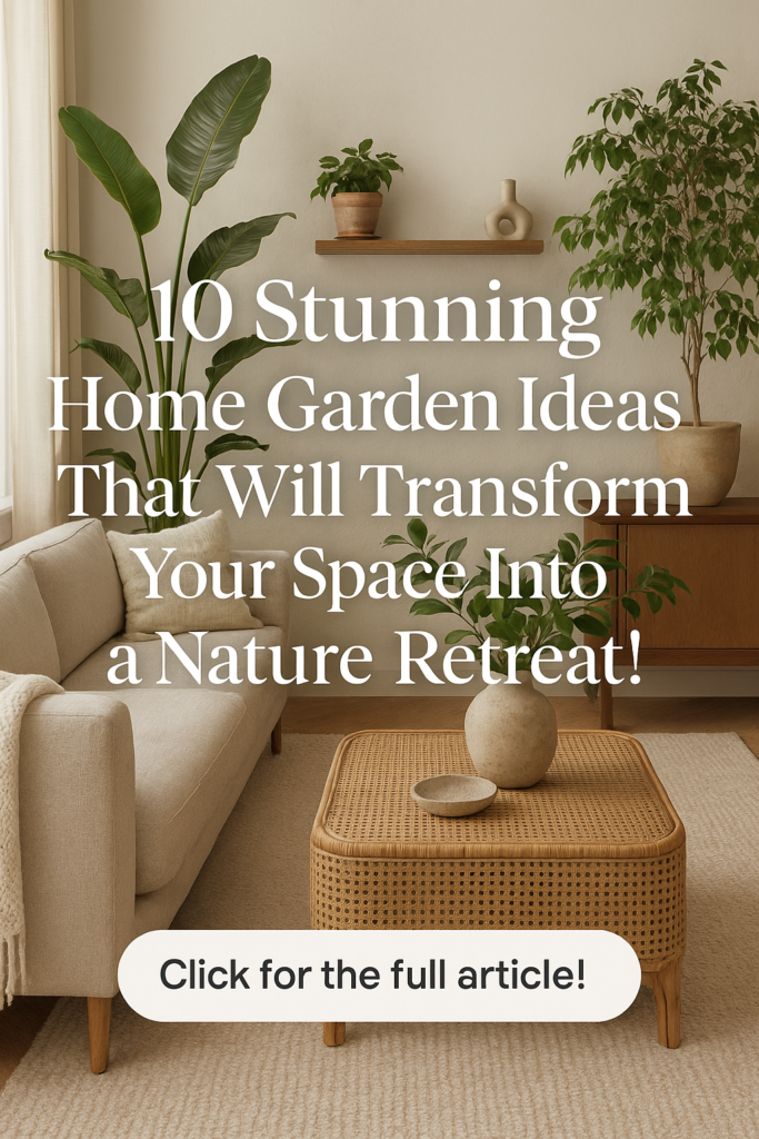 10 Stunning Home Garden Ideas That Will Transform Your Space Into a Nature Retreat!