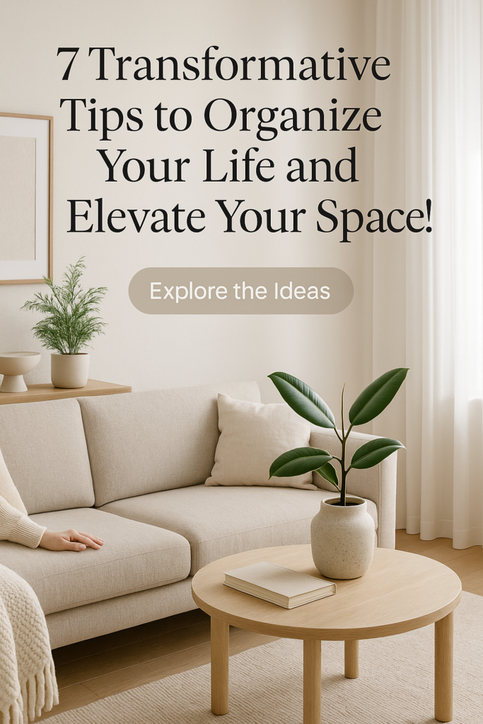 7 Transformative Tips to Organize Your Life and Elevate Your Space!