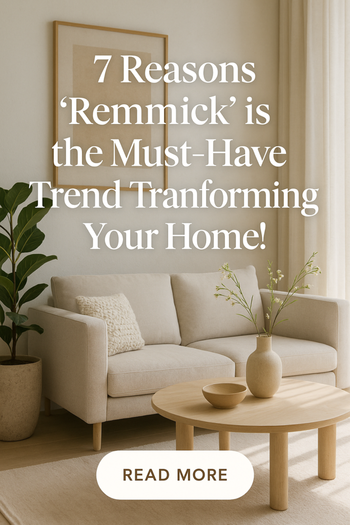 7 Reasons 'Remmick' is the Must-Have Trend Transforming Your Home!