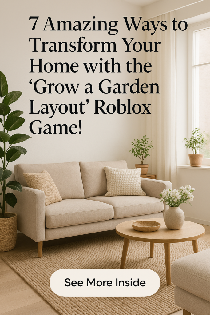 7 Amazing Ways to Transform Your Home with the 'Grow a Garden Layout' Roblox Game!