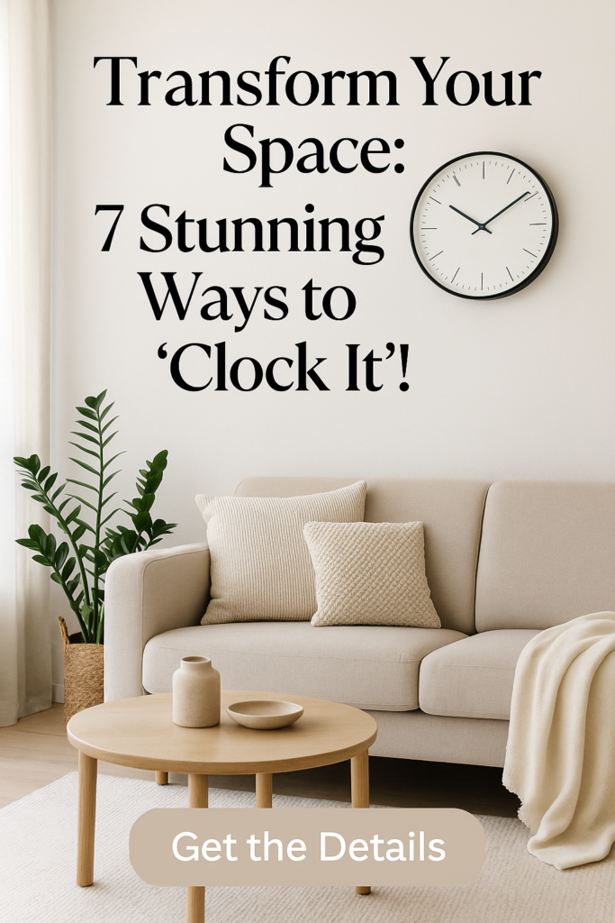Transform Your Space: 7 Stunning Ways to 'Clock It'!