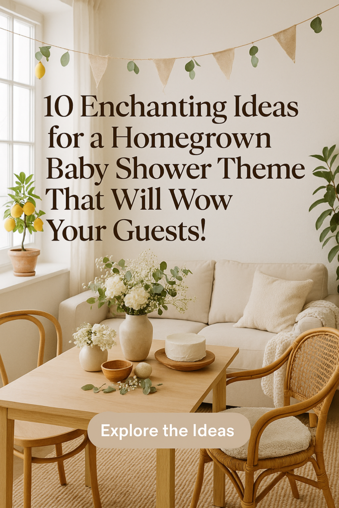 10 Enchanting Ideas for a Homegrown Baby Shower Theme That Will Wow Your Guests!