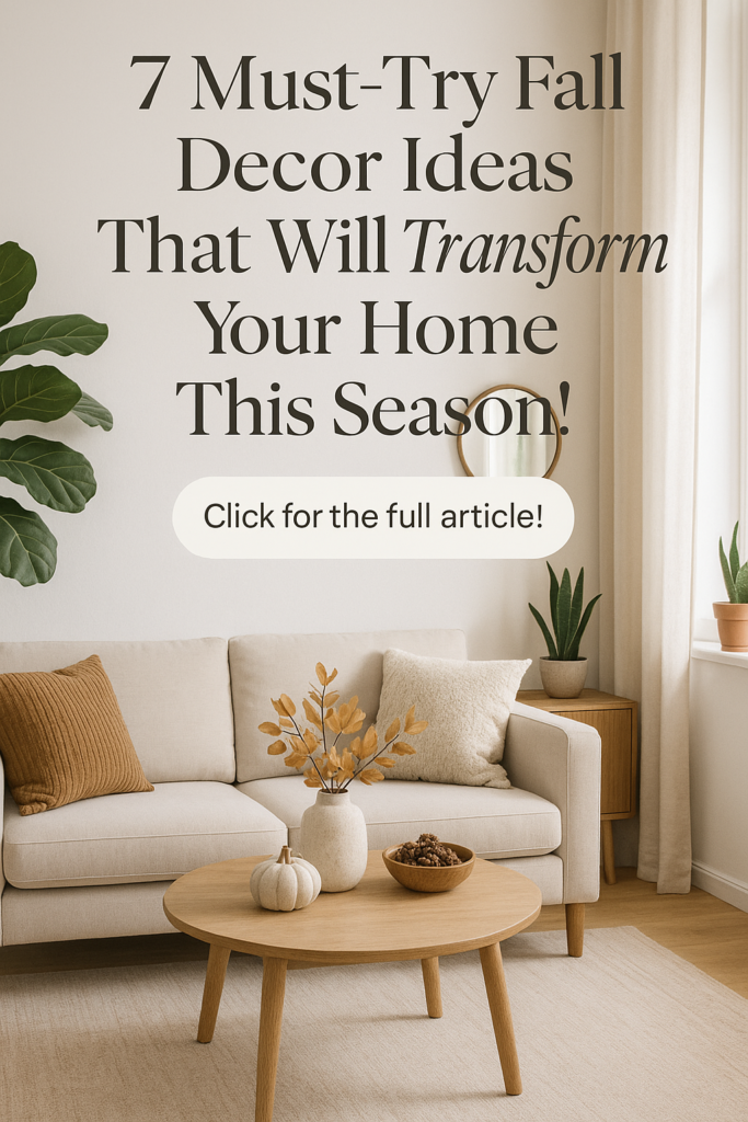 7 Must-Try Fall Decor Ideas That Will Transform Your Home This Season!