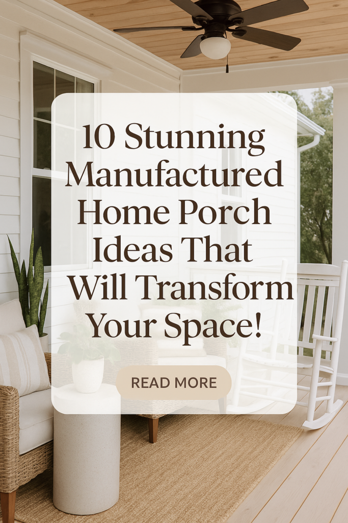 10 Stunning Manufactured Home Porch Ideas That Will Transform Your ...