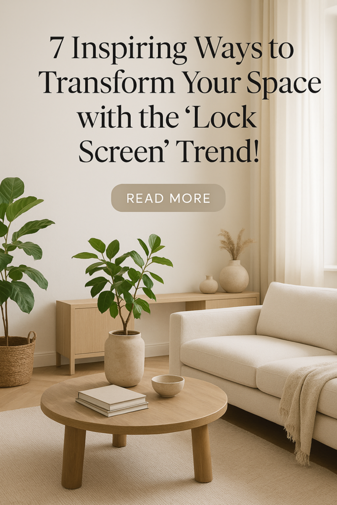 7 Inspiring Ways to Transform Your Space with the 'Lock Screen' Trend!