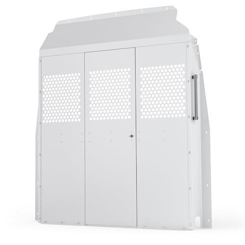 AA Products Model PT-SP-HR Cargo Van Safety Partition Protective Bulkhead Fit for Full Size High Roof Sprinter Vans Grey
