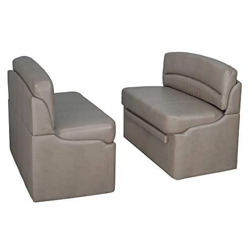 RecPro Charles 36" RV Dinette Booth with Storage | Converts to Bed | RV Dining Room (2 Pack, Putty)