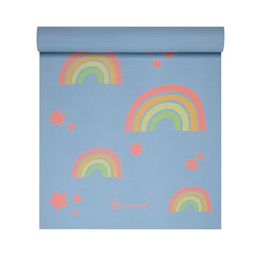 Gaiam Kids Yoga Mat Exercise Mat, Yoga for Kids with Fun Prints - Playtime for Babies, Active & Calm Toddlers and Young Children (60" L x 24" W x 3mm Thick)