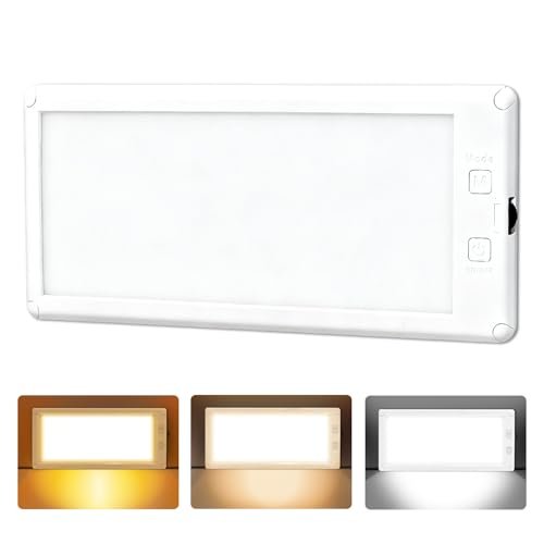 SFNN RV Lights Interior,3 Color RV LED Super Bright Fixture,12V RV Ceiling Dome Light with ON/Off Dimmable Switch Energy Saving Gift Package for RV/Camper/Car/Trailer/Boat