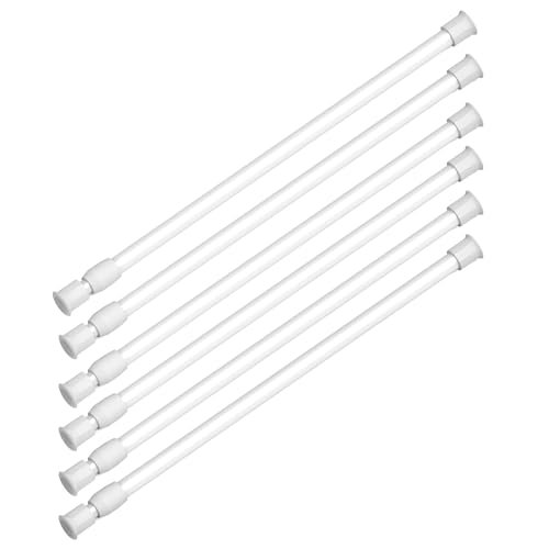 RV & Camper Adjustable Tension Rods 16"-27.5" - Essential Organizer Bars for Travel Trailers, Campers, and RVs Kitchens and Closets Must-Have, 6 Pack