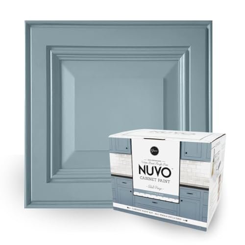 Nuvo Tidal Haze Cabinet Makeover Kit - Easy DIY 7-Piece Set, Dusty Pale Blue, Long-Lasting Finish