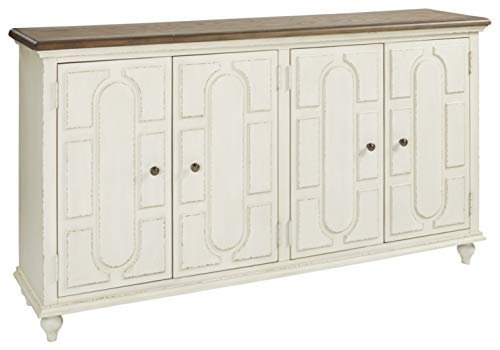 Signature Design by Ashley Roranville French Country Accent Cabinet or Server, White
