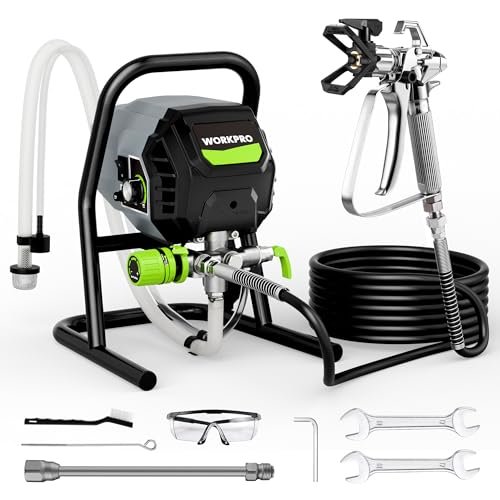 WORKPRO 700W Airless Paint Sprayer, 2900PSI High Efficiency Thinning-Free Electric Paint Sprayer with Extension Rod, Paint Sprayer for Home Interior, Exterior, Furniture, Fence & Ceilings