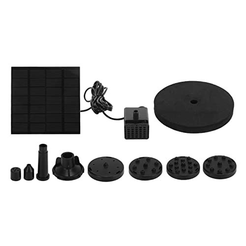 Solar Water Fountain Pump, Outdoor Submersible Bird Bath Fountain Kit, Small Solar Powered Water Pump with 120cm Lift for Pond Garden Pool and Oxygenation