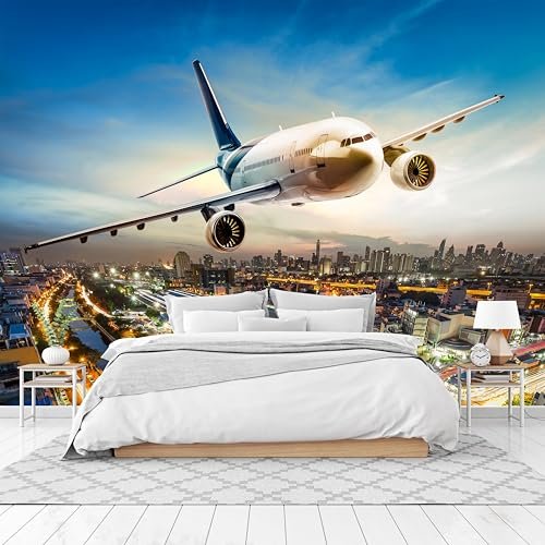 CliouarLarge Airplane at high Altitude Wall Mural wallpaper-137 x 100"