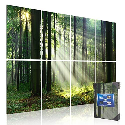 Mollywell Art Acoustic Panels, Sound Proofing, Wall Decoration, Suitable for Nature-Inspired Room Soundproofing & Vibrant Aesthetics (Forest Summer), 48x32x0.4 Inch
