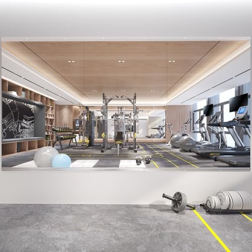 yarnuwa 48X30 3Pack Large Home Gym Mirror, Frameless Tempered Glass Dance Wall Mounted Mirror for Home, Yoga, Dancing, Studio, Living Room