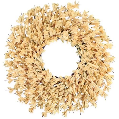 26 Inch Fall Wreaths for Front Door Outside，Realistic Autumn Wreath Outdoor，Large Halloween Thanksgiving Artificial Flowers Wreath，Fall Decorations for Home Front Porch Yard Window Farmhouse Decor