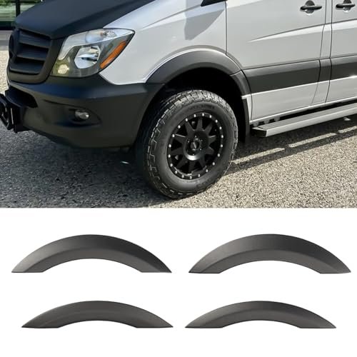 VANNCAMP Wheel Eyebrows (4PCS) for Mercedes-Benz Sprinter Van 2019-Current – Wheel Arch Fender Trim for Protection and Decoration, Sprinter Camper Van Accessories