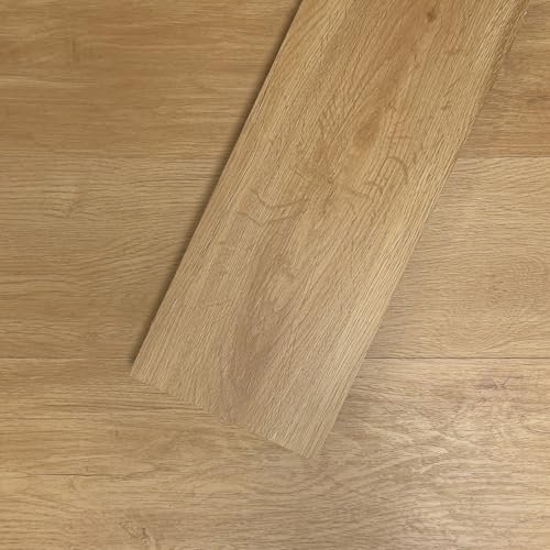 Mysflosy Peel & Stick Floor Tile, 36-Pack 54 Sq.Ft Waterproof Luxury Vinyl Flooring Self-Adhesive, Wood-Look Vinyl Planks for DIY Installation