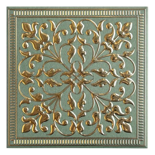 Wall Wear 10-Pack Peel and Stick Backsplash Metal Tiles 8" x 8" Rustic Farmhouse Design, Water-Resistant, Renter-Friendly, Aluminum Backsplash Tile for Kitchen, Bathroom, Ceiling & DIY Projects