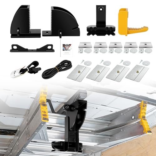 Van Interior Ladder Storage System Utilizes Overhead and Interior Sidewall Space,Alloy Steel Material, Includes System and Mounting Kit; Ladder Rack for Van, Trailers,or Truck Caps