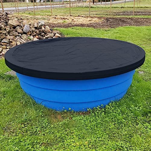 10 Foot Plastic Round Stock Tank Swimming Pool Cover Waterproof Heavy Duty Poly Stock Round Tank Pool Cover
