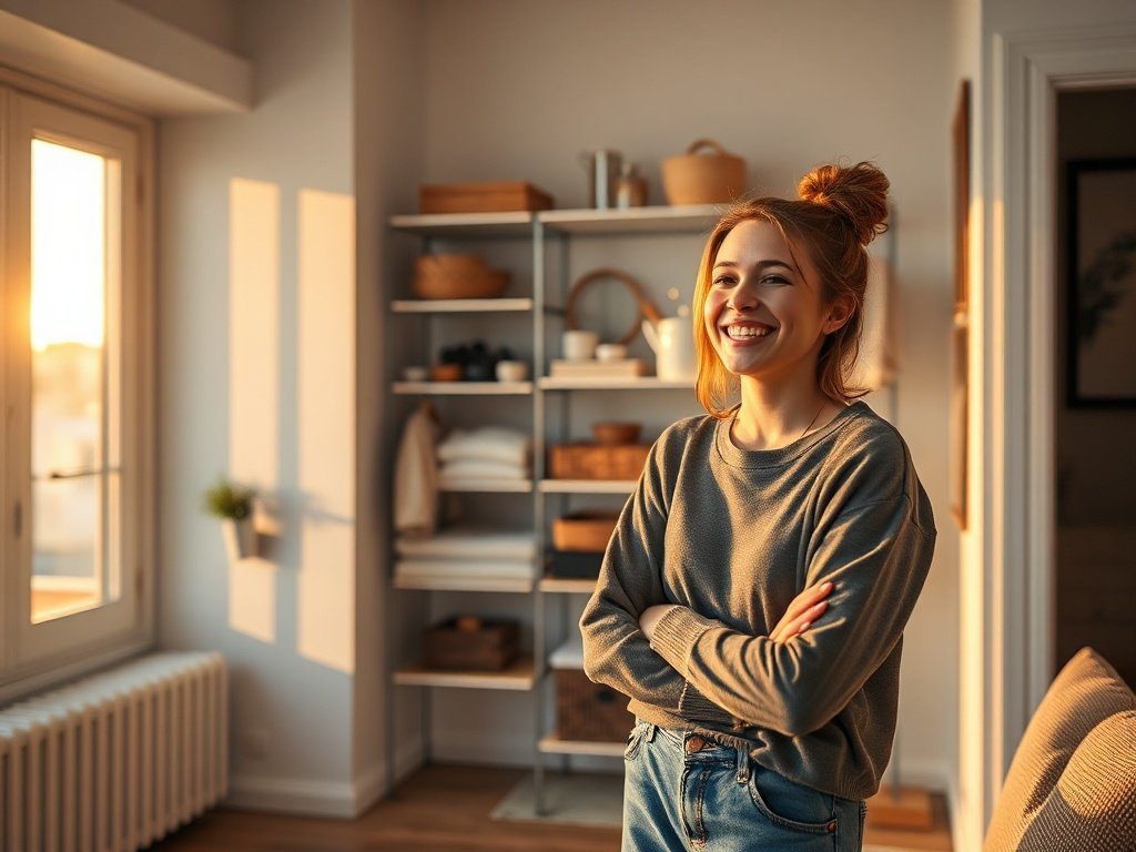 Turn 25 inches of dead wall space into storage and get your floors back