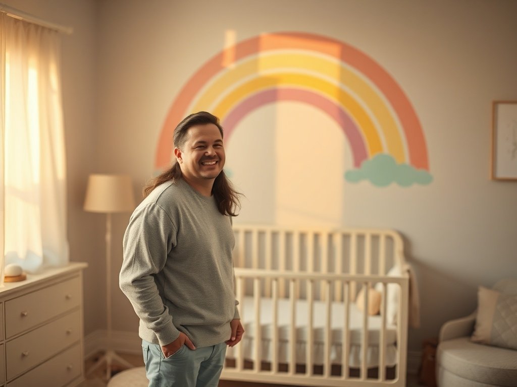 How a $26.99 Pastel Rainbow Wall Decal Can Make a Nursery Feel Finished in One Afternoon
