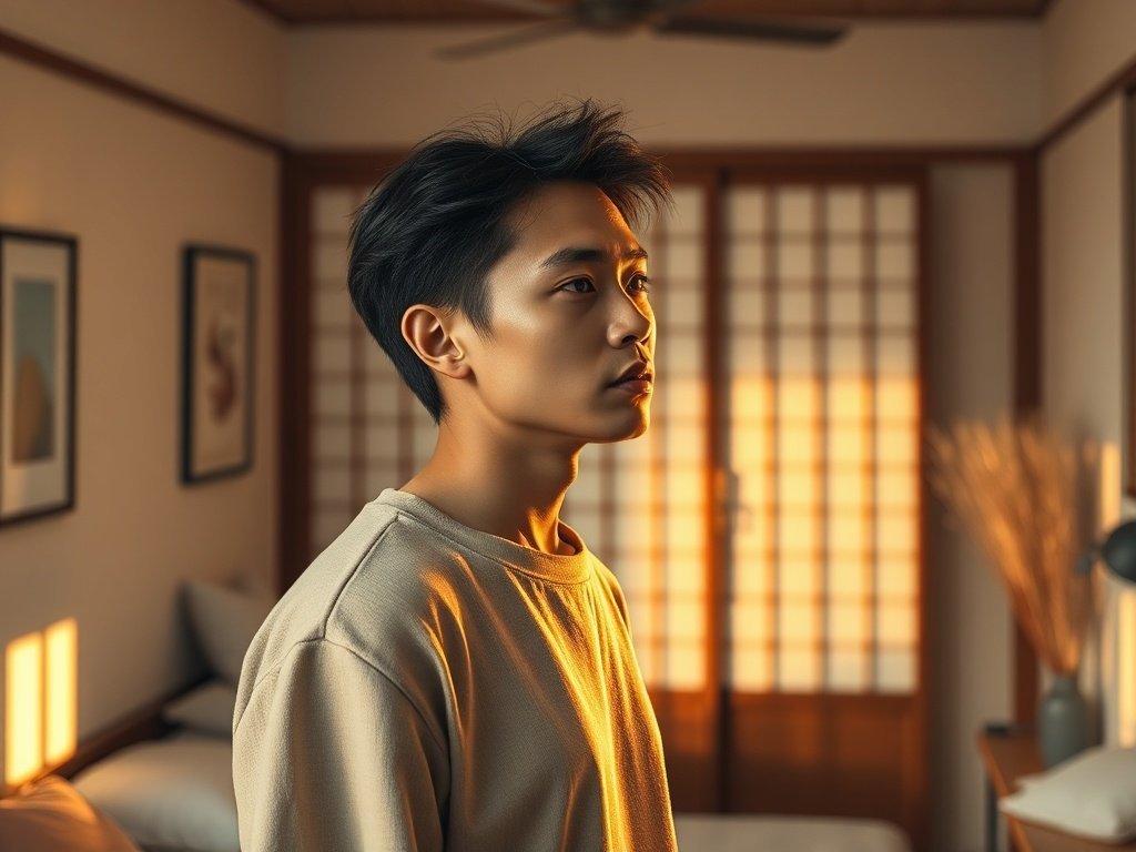 Turn a Tiny Japanese-Inspired Space Into 3 Private Zones with One Foldable 4-Panel Divider