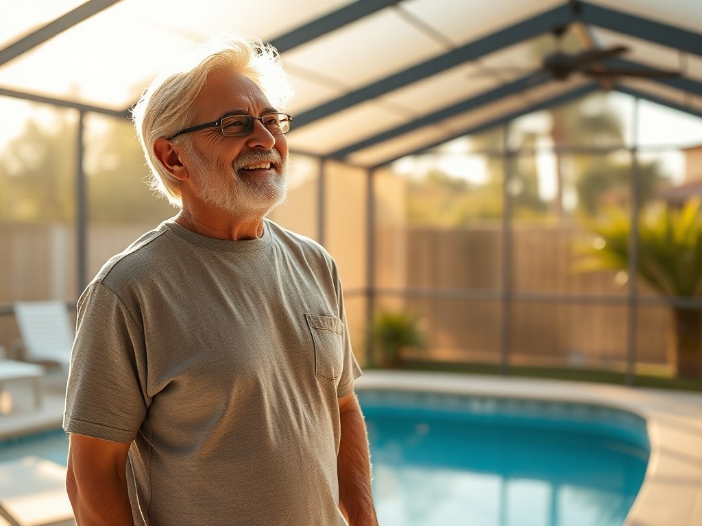 Turn a Standard Pool Cage into a More Private, Resort-Style Retreat with One 36 in x 100 ft Florida Glass Screen Roll