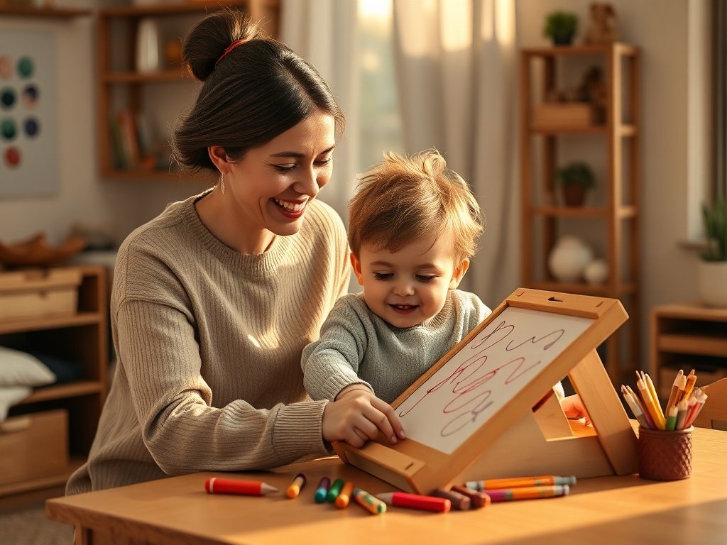 Turn one cluttered kid’s table into a Montessori-style art station in 5 minutes