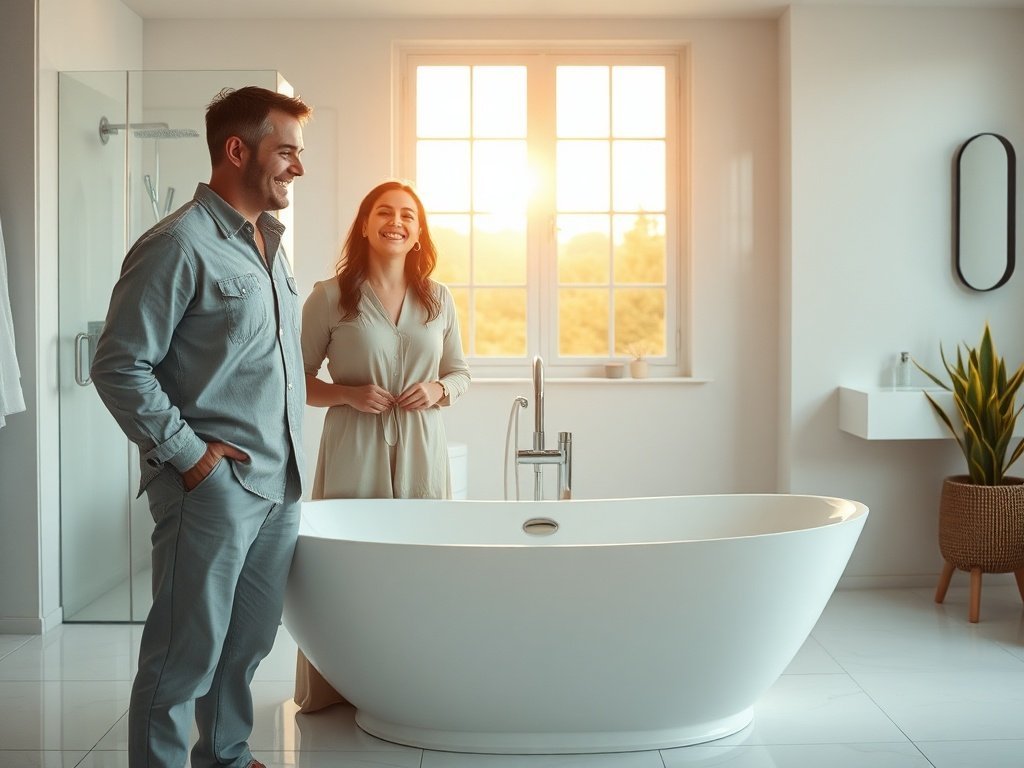 Turn a Standard Bath Into a Spa-Like Retreat with One 59-Inch Freestanding Tub