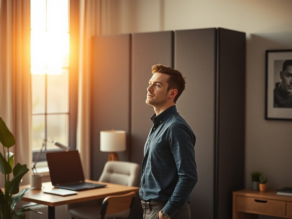 Turn one awkward corner into a private command center in minutes with a 3-panel modular wall system