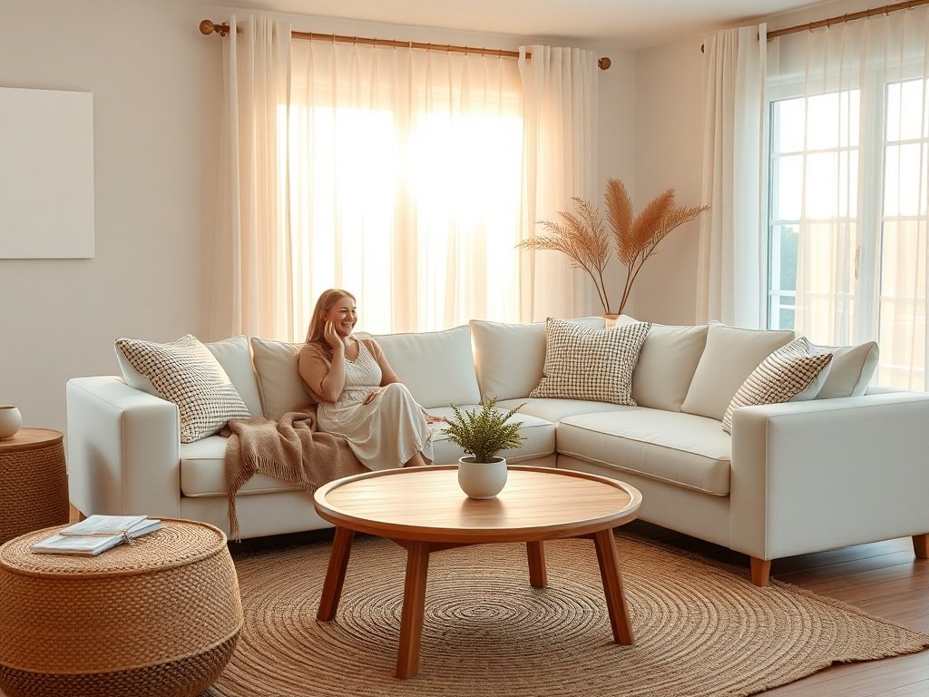 How to turn a plain living room into a calm coastal retreat with one 3-piece sectional that adds seating and style