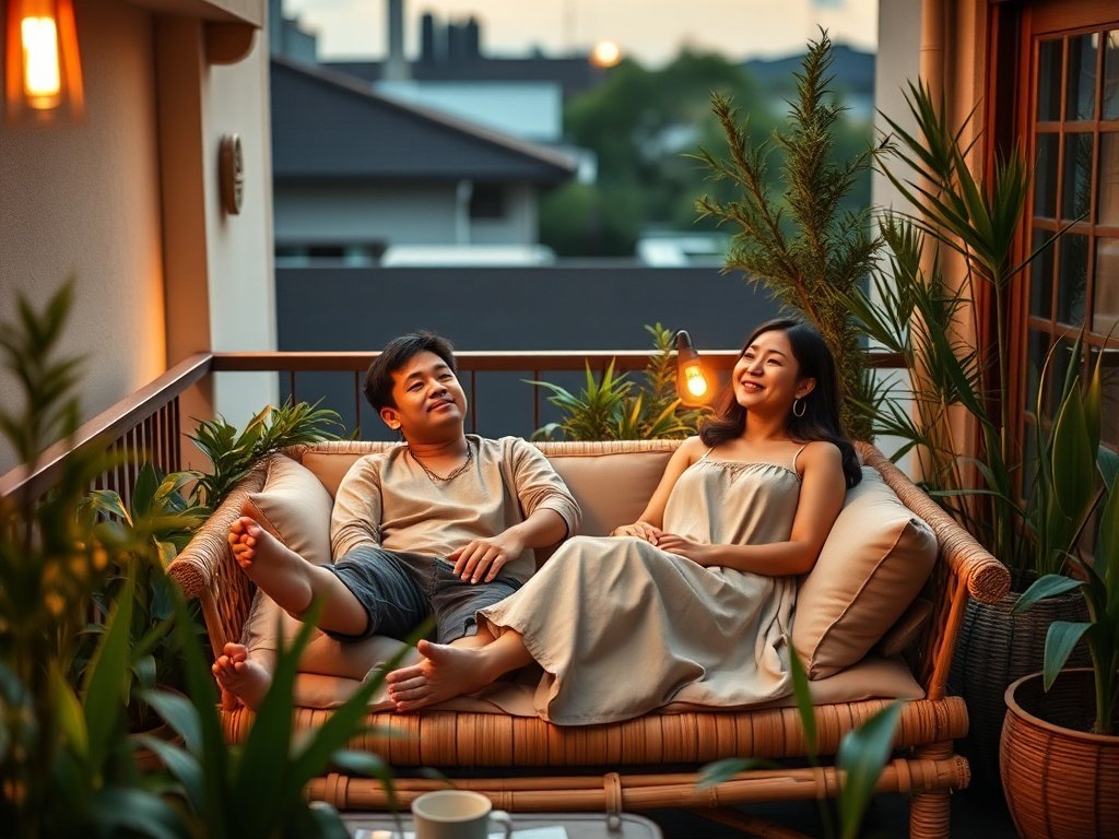 From cramped balcony to calm retreat in 1 afternoon: how a 4-piece bamboo lounge set changes the way you unwind outdoors