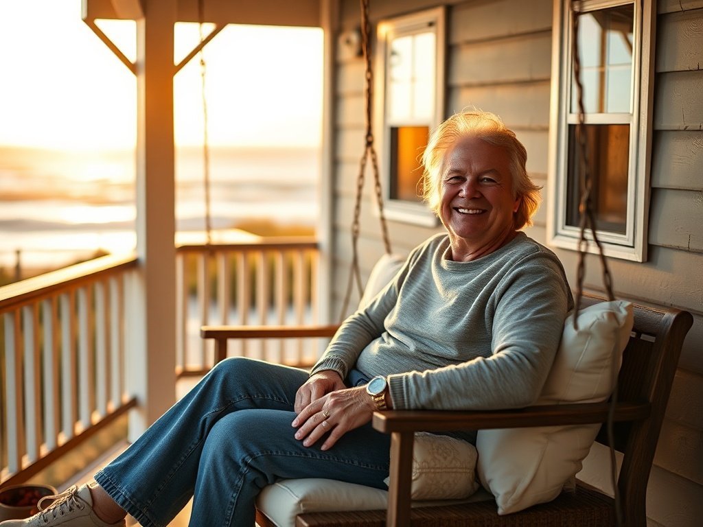 Why a 5-Foot Porch Swing Can Turn a Tiny Coastal Porch Into the Most Claimed Seat in the House