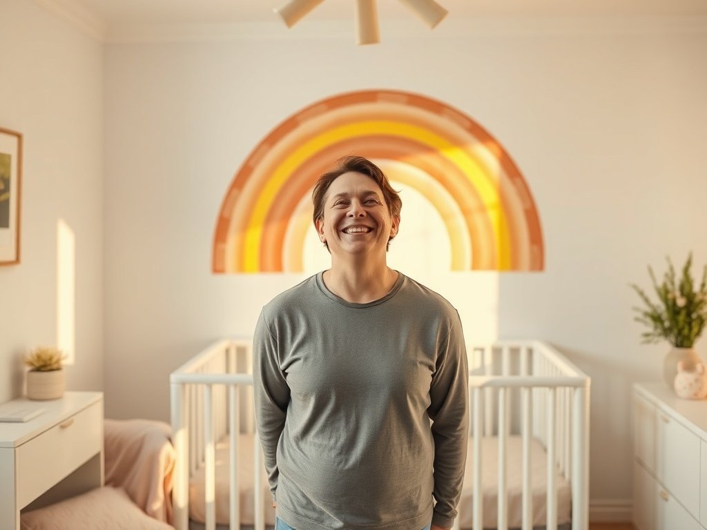 Turn a plain nursery wall into a soft watercolor rainbow feature in under an hour—no paint, no mess, no permanent commitment