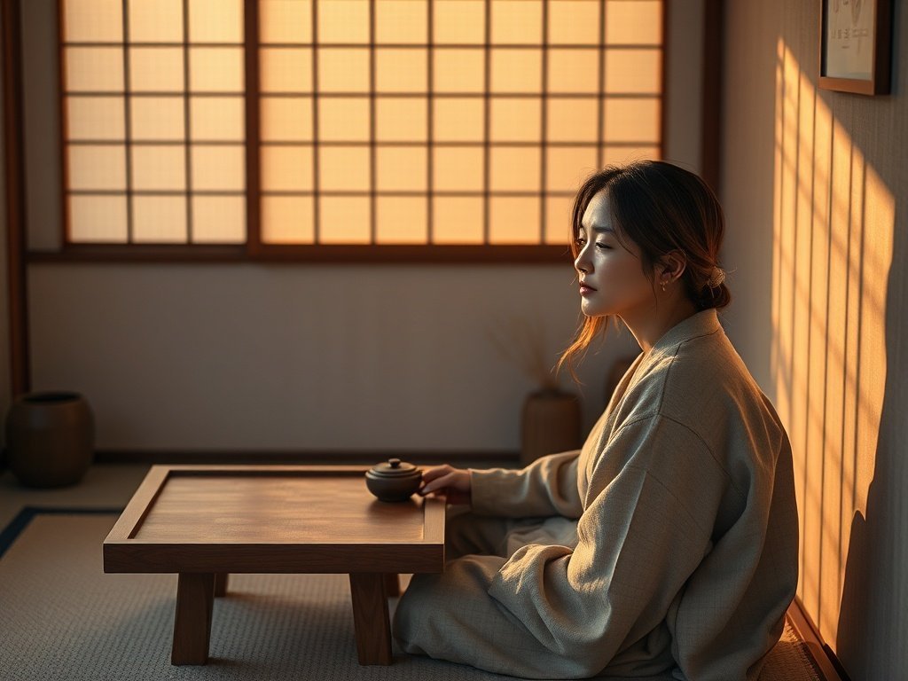 A low Japandi tea table that can turn one cramped corner into a calm ritual space in minutes