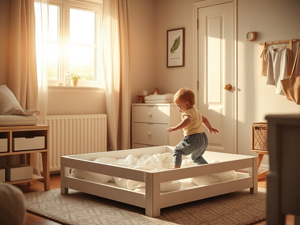 Montessori floor bed for tiny homes: how a low-profile kids bed can open up a cramped nursery